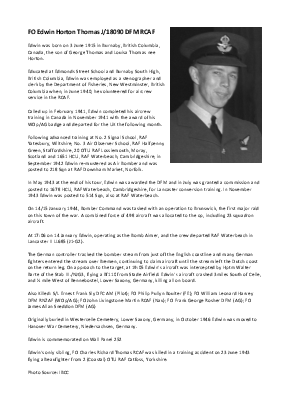 A preview of a PDF biography for Thomas, Edwin Horton